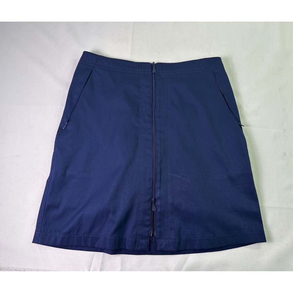 Tail Tech Performance Skirt Womens Navy Blue Full Double Zip Athletic Golf Sz 2